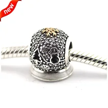 DIY Подходит для Pandora Браслеты Черная пятница талисманы с 14 к настоящее золото 925 пробы серебро бусины Jewelry