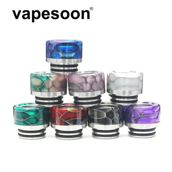 

25pcs 810 Drip Tip Snake Resin +SS Wide Bore Mouthpiece for TFV8 RDA RTA Tank Atomizer E Cig Liquid Mod Vape Accessories