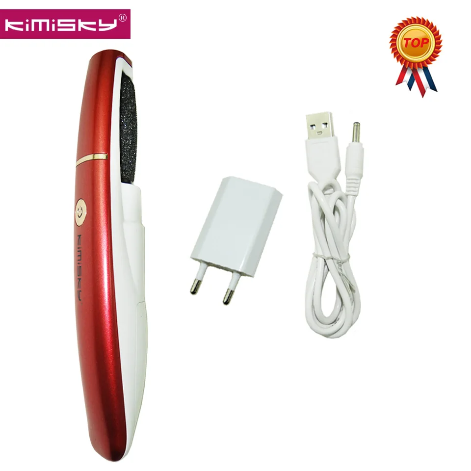 

Mini KIMISKY RED Strong RECHARGEABLE Electric Pedicure Tools Foot File Electric PK Scholls file Foot Care Tool 1 Roller Heads