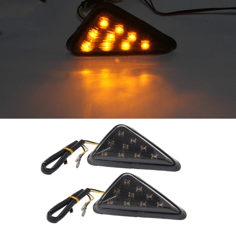 1 пара треугольные поворотники для мотоциклов Honda Yamaha Suzuki YZF GSXR|lens for led|lens ledlens ir |