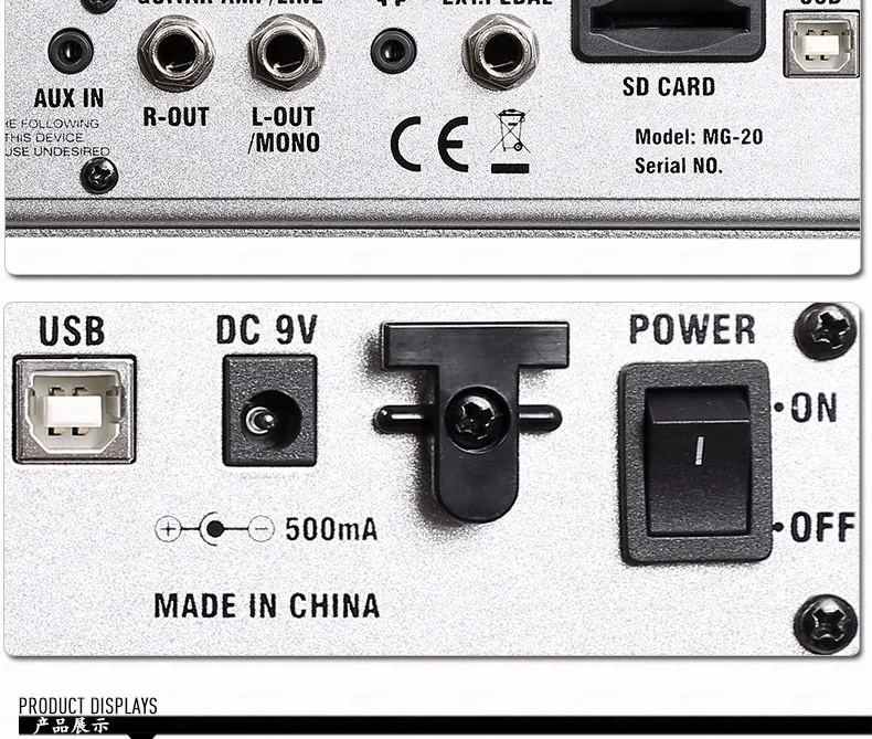 Гитарный мультиэффектный усилитель педали черный NUX MG-20 Digitech мультиэффектный моделирующий процессор гитарная петля/объем