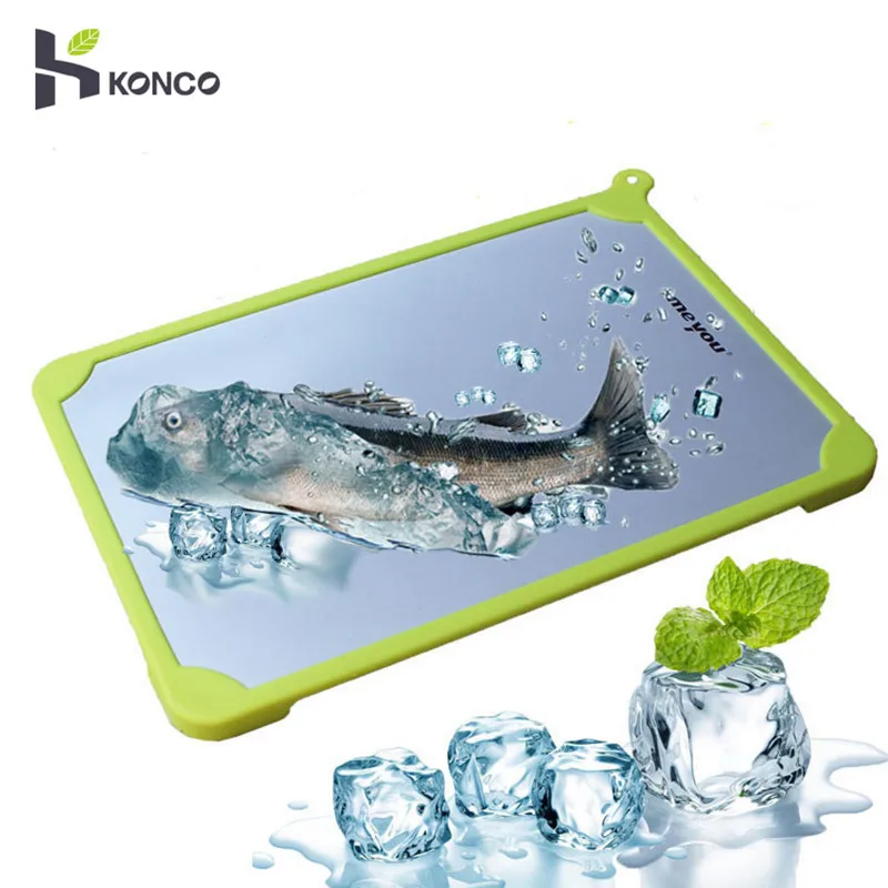 KONCO Fast Defrosting Tray for Frozen Food Thawing Plate Defrost Meat/Frozen Food Quickly without Electricity Microwave