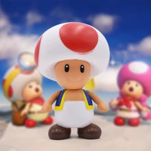 Buy Super Mario Bros Series Mushroom Toad 10CM Mini PVC Action Figure Toy Collectible Model Children Boys Girls Gift Free Shipping