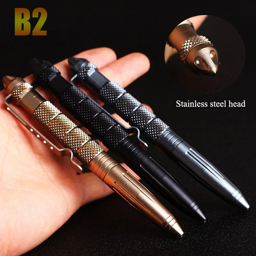 B2 Tactical Pen Self Defense weapon Aluminum Pen Multi Tool Gift
