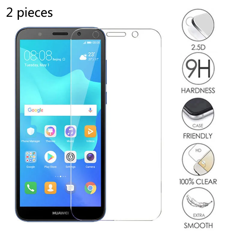 

2 Pcs Full Cover Tempered Glass For Huawei Y5 Lite 2018 DRA-LX5 Screen Protector Glass On Huawei Y5 Prime 2018 Protective Film