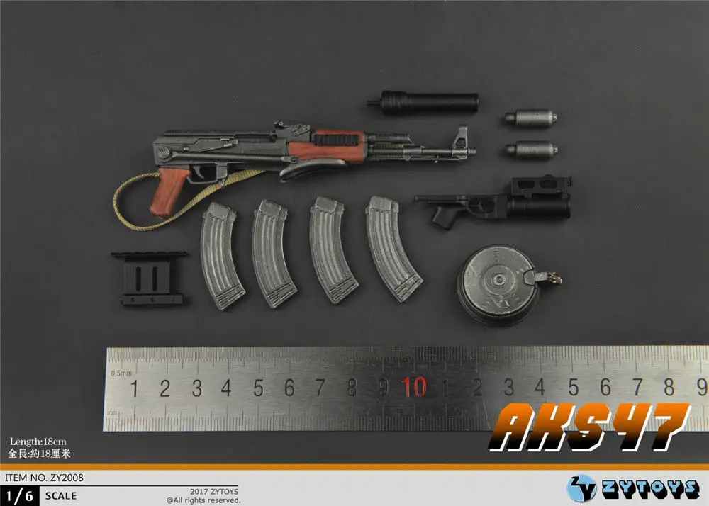 1:6 масштаб оружие пистолет Модель AKS47 складной подходит для 1" Экшн фигурки аксессуары
