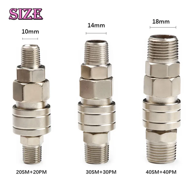 

SM+PM 20/30/40 Air Hose Fittings Compressor Connector Pneumatic fitting C type Quick connector Quick Release Thread Set
