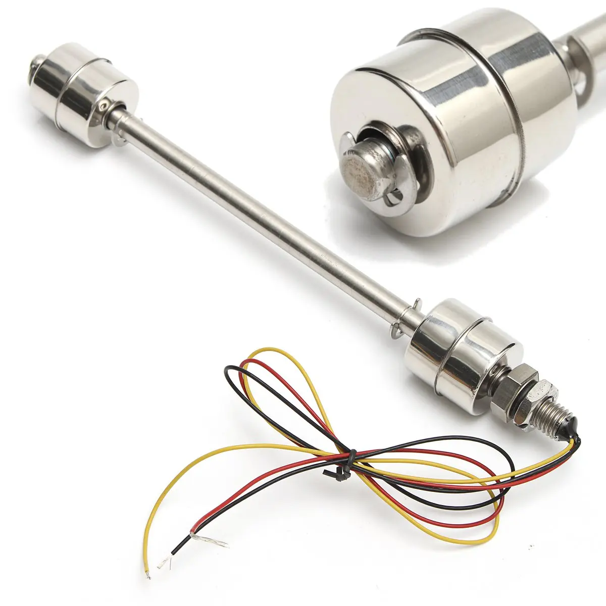 1PC 200mm Liquid Float Switch Water Level Sensor Stainless Steel Double Ball Sensors font b Electronic
