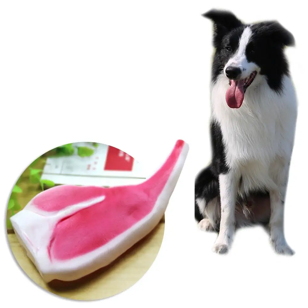 

Pet Dog Sound Toys White Red Simulated Ham Shaped Pets Chew Toy Dog Interactive Training Release Stress Education Toys