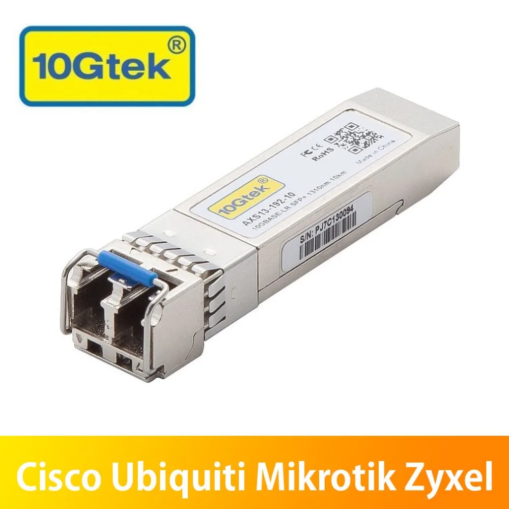 

10Gtek 10Gb 10KM SFP LR 1310nm for SFP-10G-LR, 10G SFP+ Module Fiber SMF Transceiver 10GBASE-LR also for Ubiquiti Mikrotik