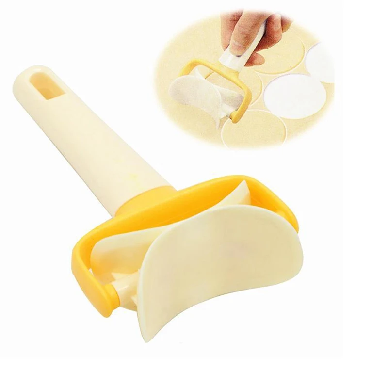 3PCS Fondant Cake Bakery Tools Rolling Biscuit Ravioli Cutter Plastic Icing Spatula Cookie Round Rolling Biscuit Cutting CT1131