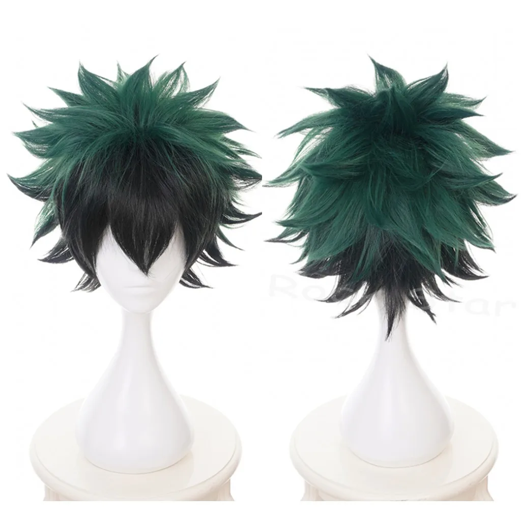 Shumeier короткий черный зеленый кудрявый My Hero Academic Midoriya izku косплей парик