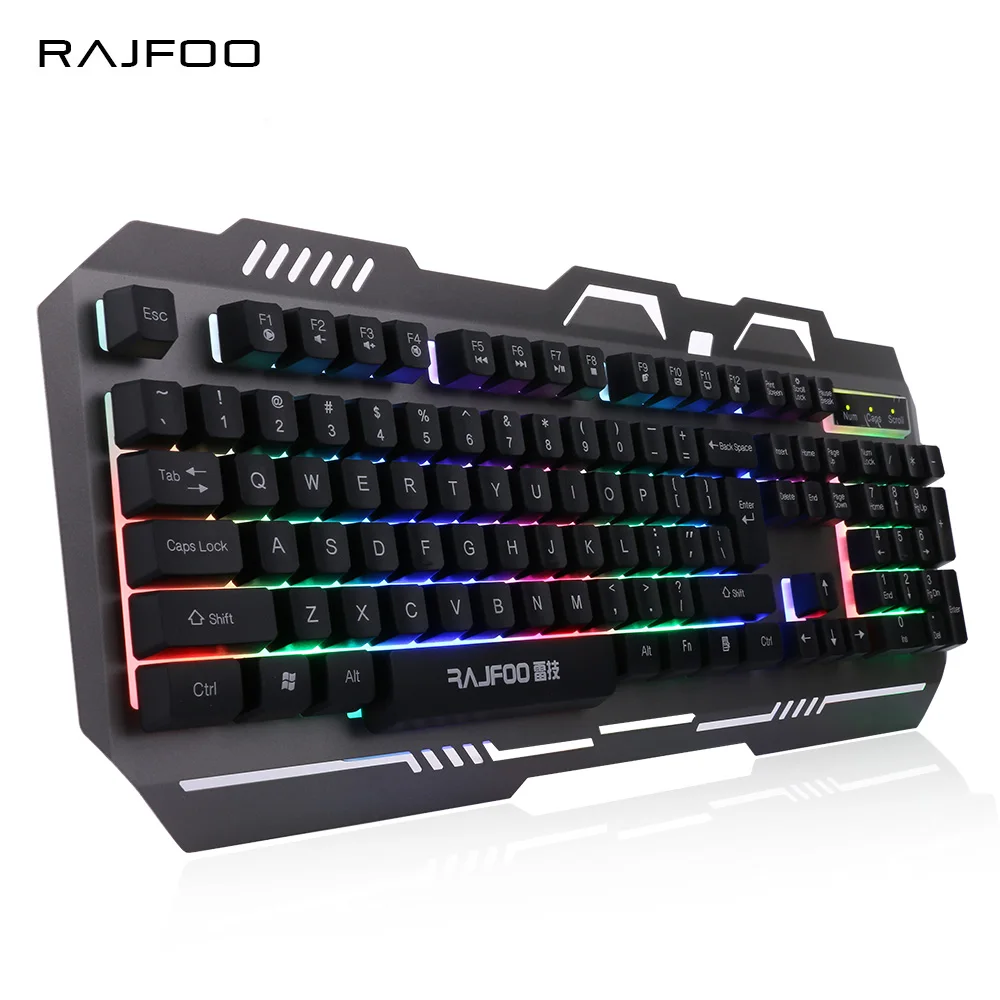 RAJFOO 7 Красочные Подсветка английский игровая клавиатура для портативных ПК Macbook с