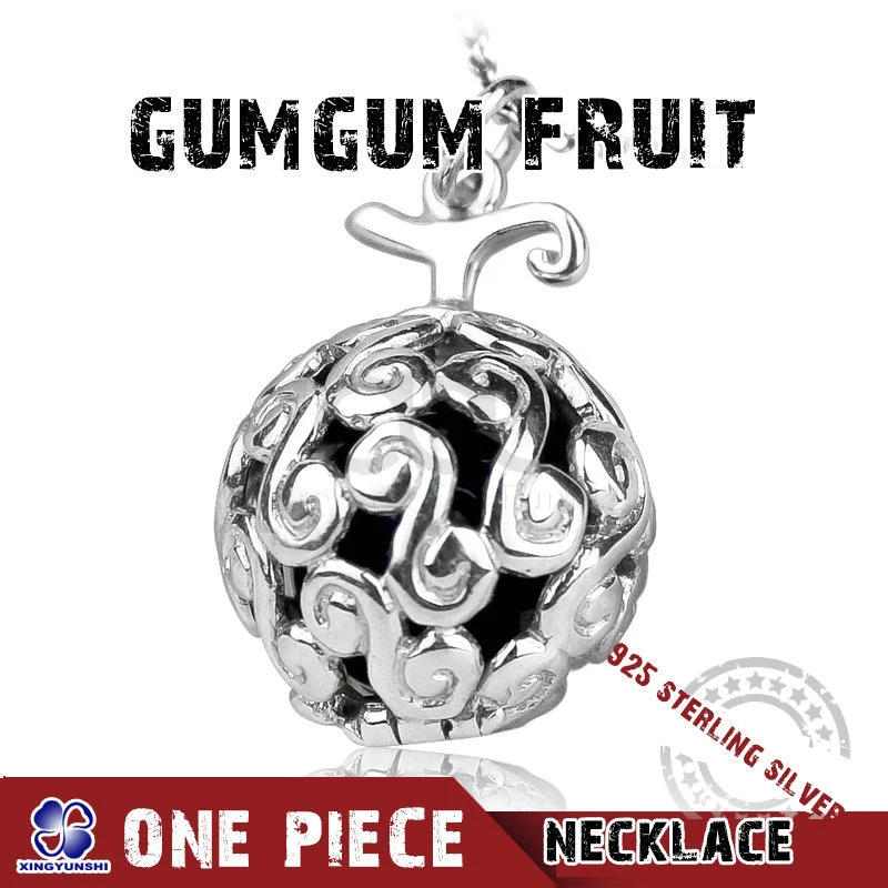 Animated Cartoon One Piece Luffy Superman Gumgum Fruit 925 Sterling Silver Necklace Pendant Necklace For Men Necklaces Malaysiapendant Set Aliexpress