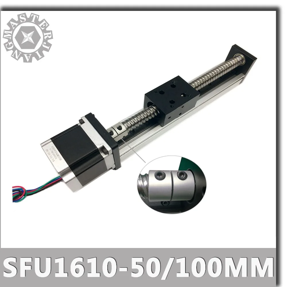 

SGX SFU1610 Stage D High Precision effective stroke 50/100mm Ball Screw sfu1610 Linear Guide Rail Actuator System Module