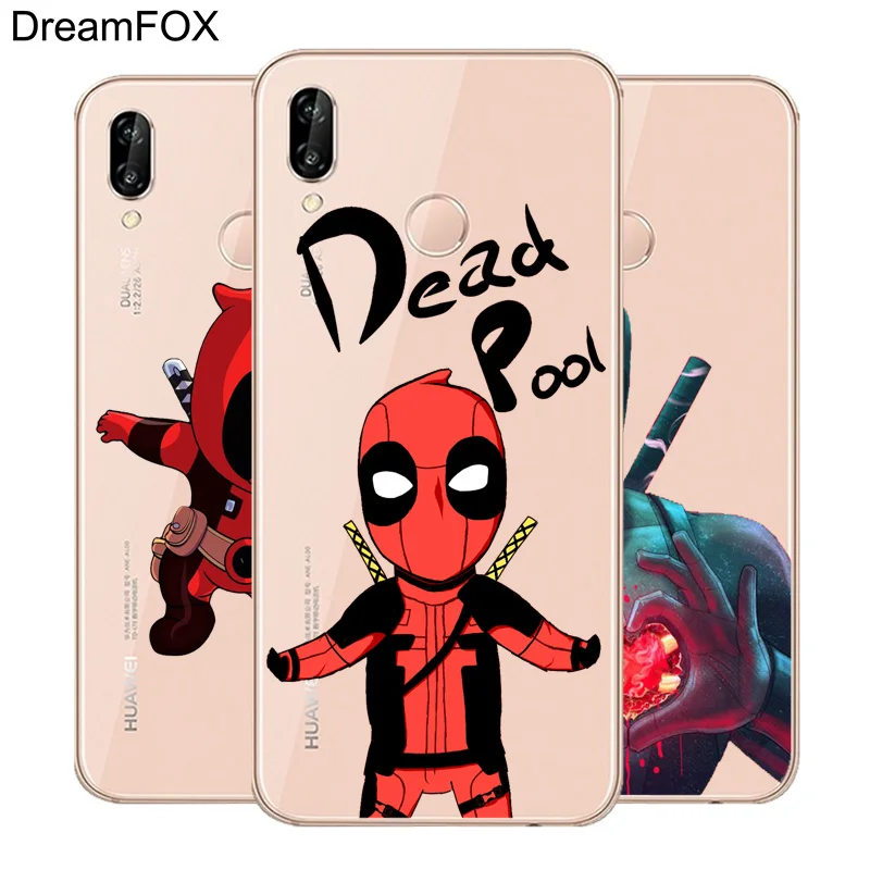DREAMFOX N009 милые фильма Дэдпул рубашки Мягкий ТПУ силиконовый чехол для Huawei Honor 6a 6C 7X9