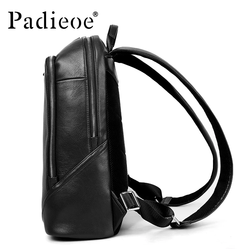 Padieoe роскошный бренд, женский кожаный рюкзак с карманами, высокое качество, натуральная кожа, мужские женские рюкзаки, модные школьные сумки
