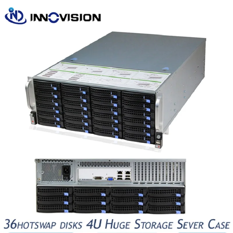 Optimized 36bays 4u hotswap rack server chassis S46536