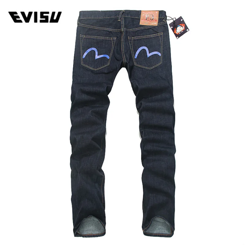 Evisu 2018 Spring Summer Fashion Men's Denim Jeans Stretch Skinny Fit ...