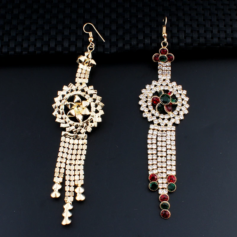 Jiayi Jiaduo Charm Indian Women Jewelry Long Earrings Banquet Jiayi Jiaduo Charm Indian Women Jewelry Long Earrings Banquet Crystal Accessories Gifts Dropshipping New In Drop From