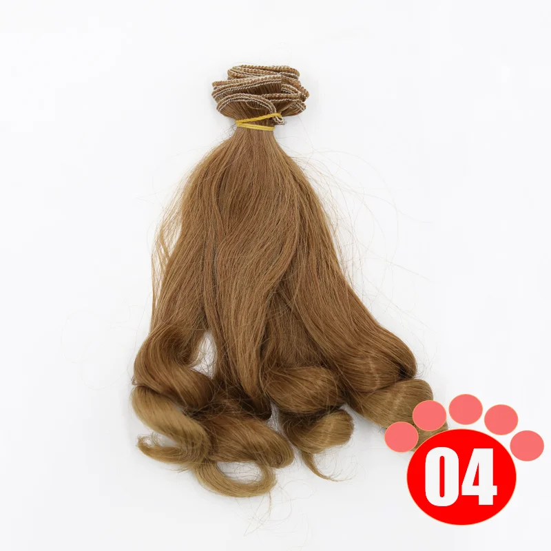 Msiredoll bjd wig Accessories 1piece 20*100CM doll hair for 1/3 1/4 1/6 1/12  Gradient Color Curly bjd wigs diy Free shipping 10