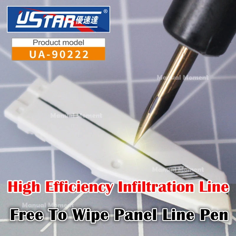 USTAR UA 90222 Model Panel Line Accent Color Specific Pen Free To Wipe DIY Hobby Model