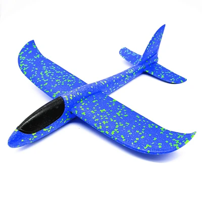 35 см детские игрушки «сделай сам» ручной бросок Летающий планер самолеты пена модель аэроплана вечерние сумки наполнители Летающий планер самолет игрушки для детской игры - Цвет: 35cm blue