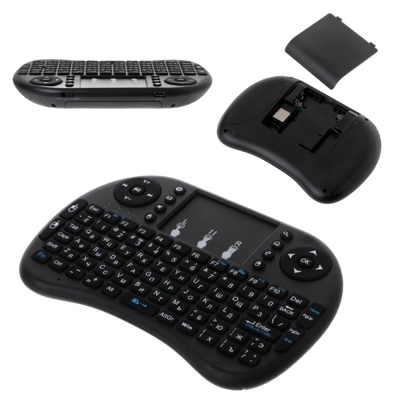 Русская i8 2,4 ГГц Беспроводная клавиатура Air mouse Touchpad для Android tv BOX PC