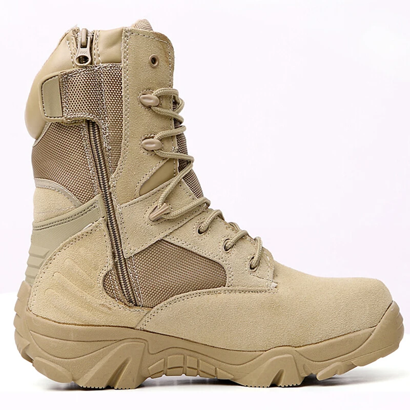Brand New Men Military Boots Quality Special Force Tactical Desert Combat Ankle Botas Army Work Shoes Leather Women Snow Boots