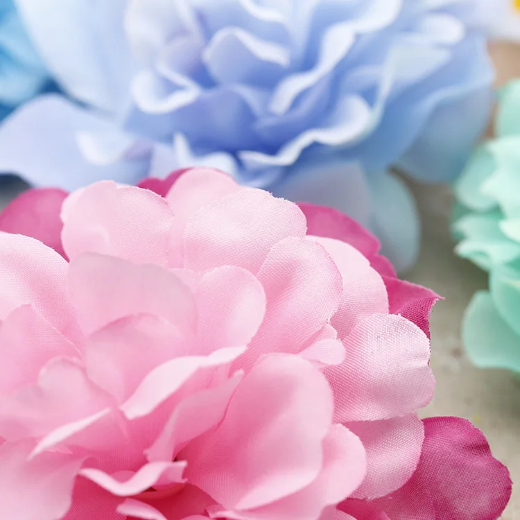 10 см большие шелковые цветы Цветочные головки пионов, китайские искусственные цветы для свадебного украшения венок DIY искусственный цветок
