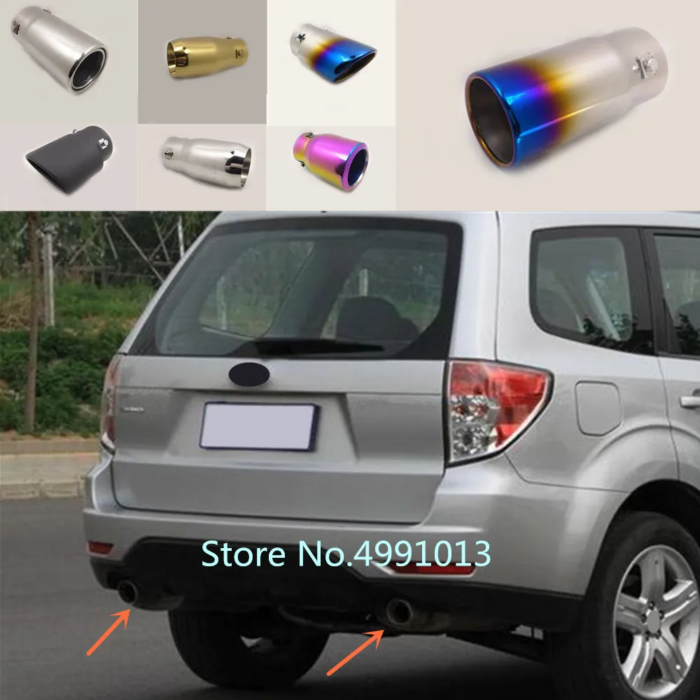

Car rear back cover stainless steel muffler pipe outlet dedicate exhaust tip tail For subaru Forester 2008 2009 2010 2011 2012