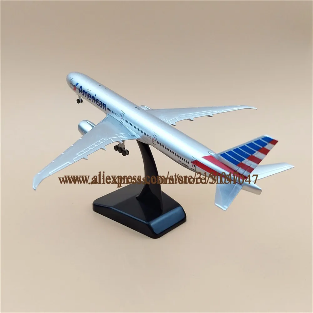 

19cm Air American AA Airlines Boeing 777 B777 Airways Airplane Model Alloy Metal Model Plane Diecast Aircraft Gift