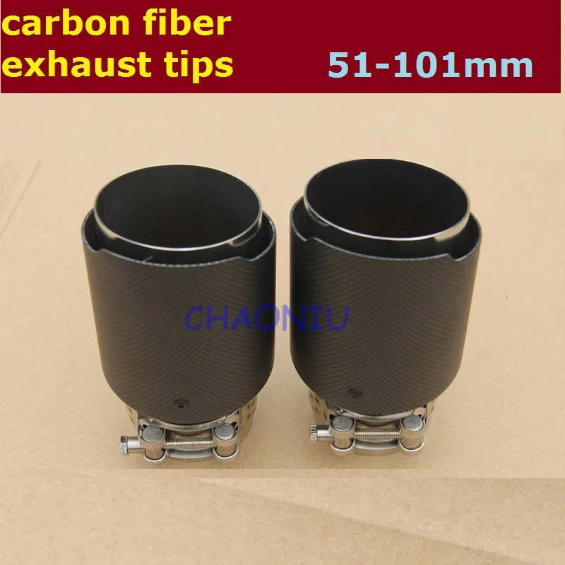 

Dianshi NEW STYLE Inlet 51mm Outlet 101mm Universal Racing Carbon Fiber Exhaust Muffler Tip