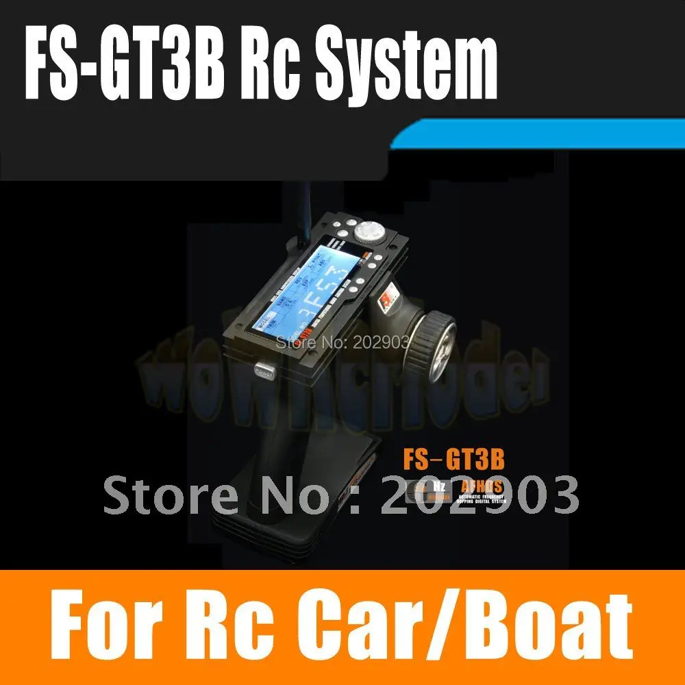 

Flysky FS-GT3B FS GT3B 2.4G 3CH Gun RC System Transmitter with Receiver For RC Car Boat with LED Screen
