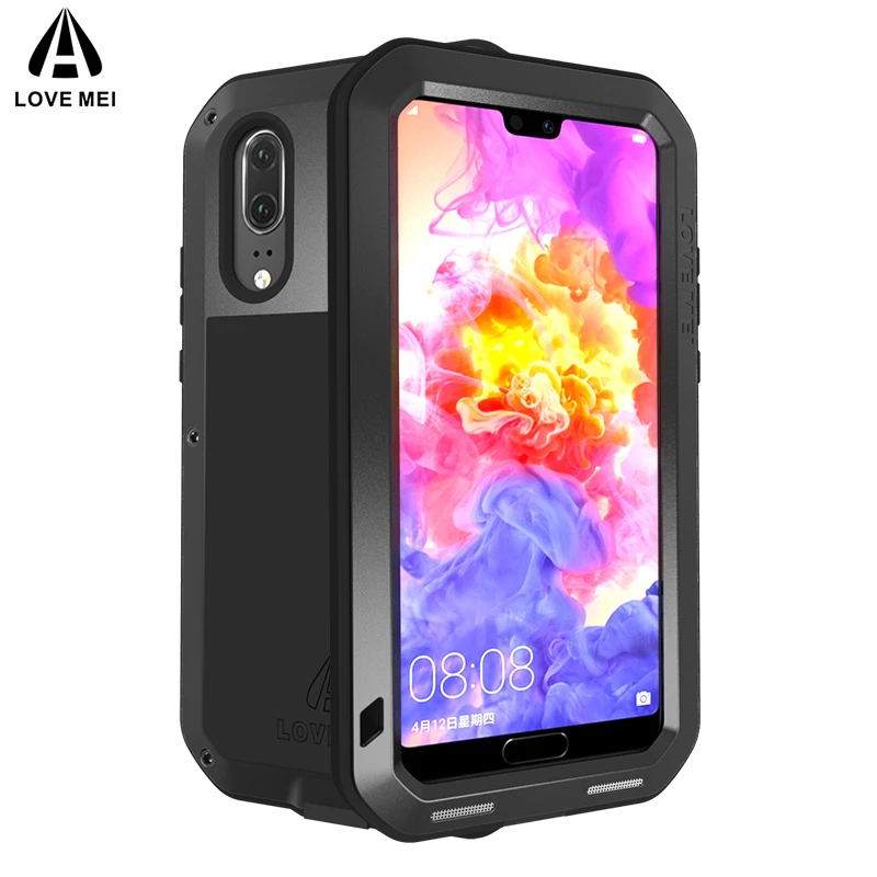 

LOVE MEI Metal Shockproof Case For Huawei P20 P20 Pro Cover Aluminum Armor Waterproof Case For Huawei P20 P20 Pro Outdoor Cover