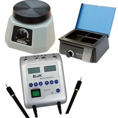 Analog Wax Heater Pot 4"Round vibrator+Dental Electric Wax Machine+ 6