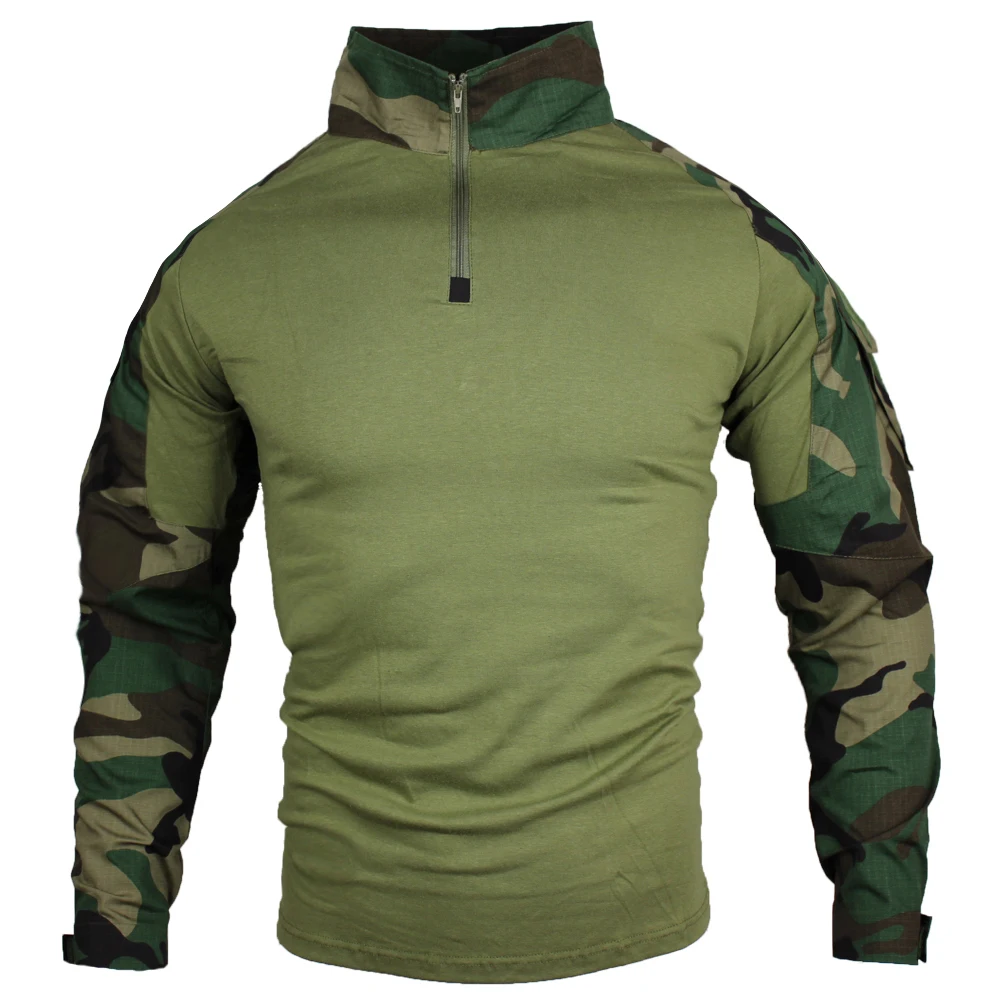 Мужские тактические рубашки с длинным рукавом, военная армейская футболка, Мужская Боевая футболка, солдатская форма, камуфляжный Топ, футболка размера плюс S-5XL