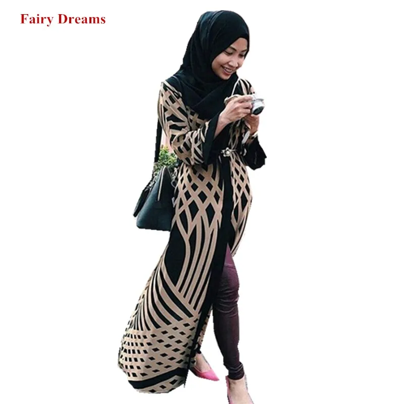 

Women Ramadan Abaya Kimono Dubai Turkish Turkey Bangladesh Bolero Muslim Caftan Print Robe Cardigan Islamic Clothing Hijab