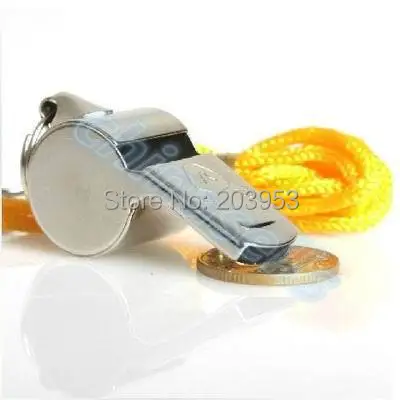 metal basketball volleyball soccer whistles referee whistle stainless stells cheerleading sports whistle with lanyard