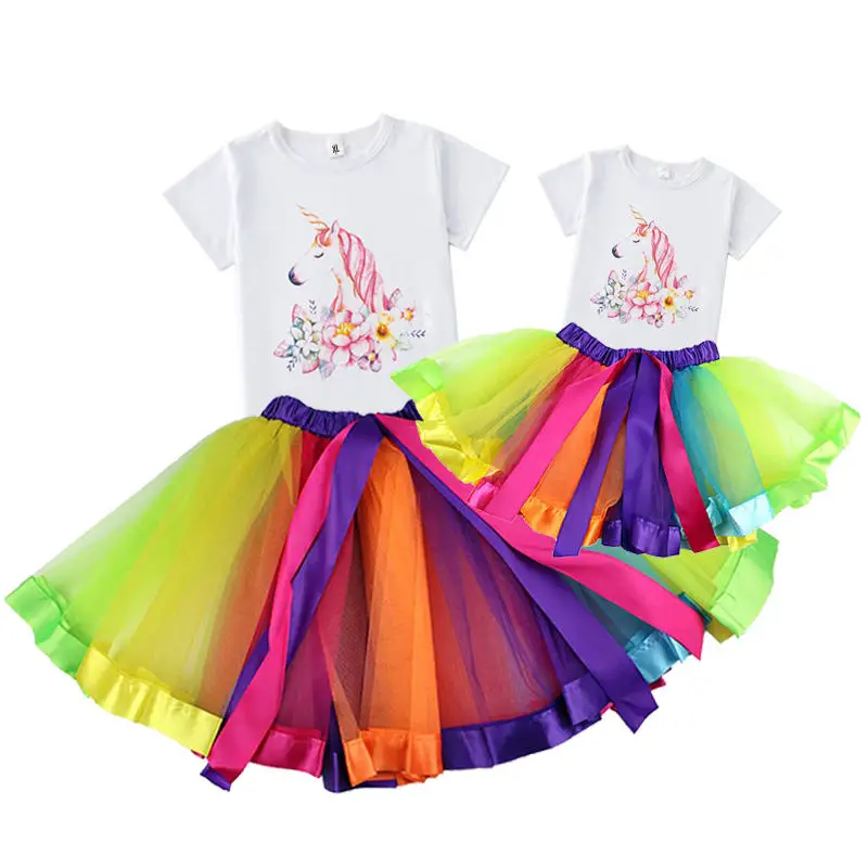 Одинаковая одежда для семьи платья для мамы и дочки комплект одинаковой одежды для мамы и дочки - Цвет: T01A Top and Skirt