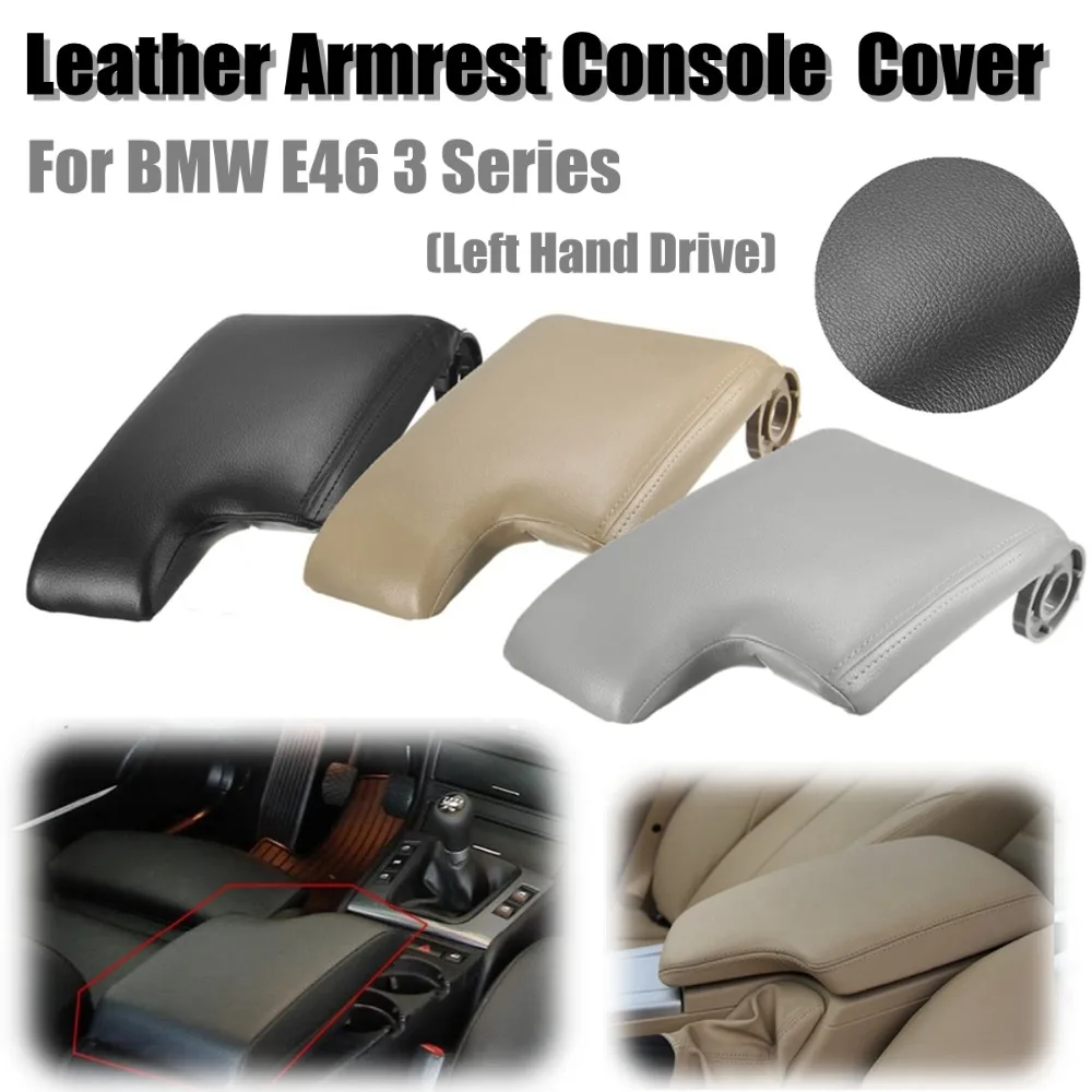 New Leather Armrest Cover w/ Plastic Plate for BMW E46 3 Series 1999