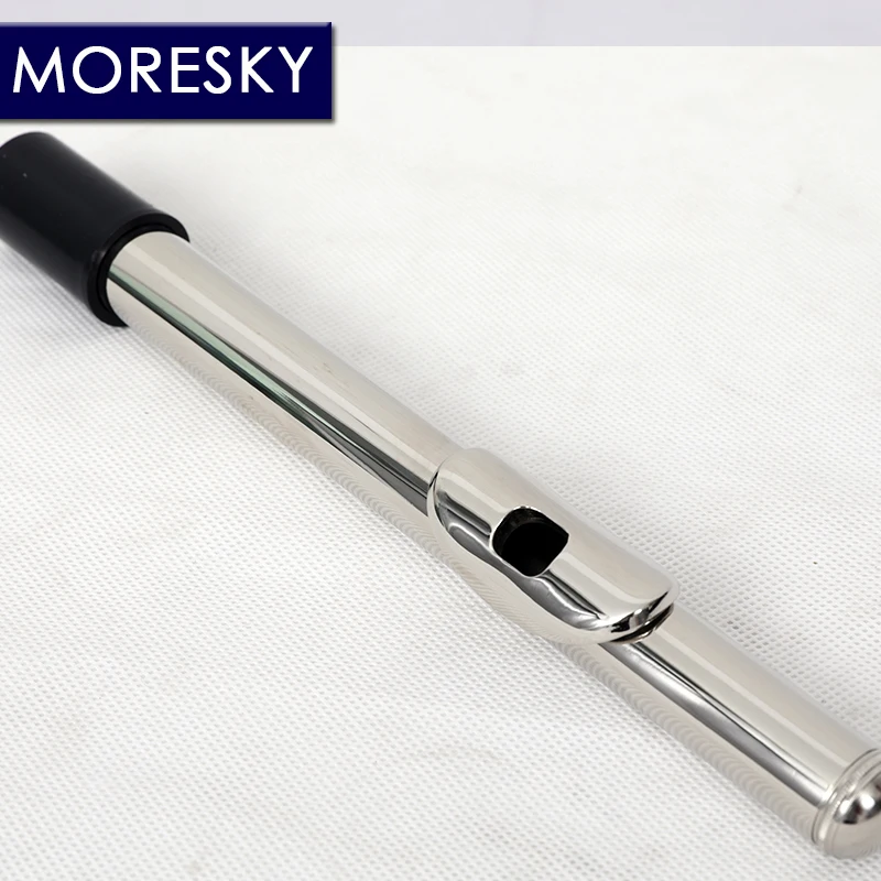 MORESKY 16/17 закрытые/открытые отверстия C Ключ флейта из мельхиора