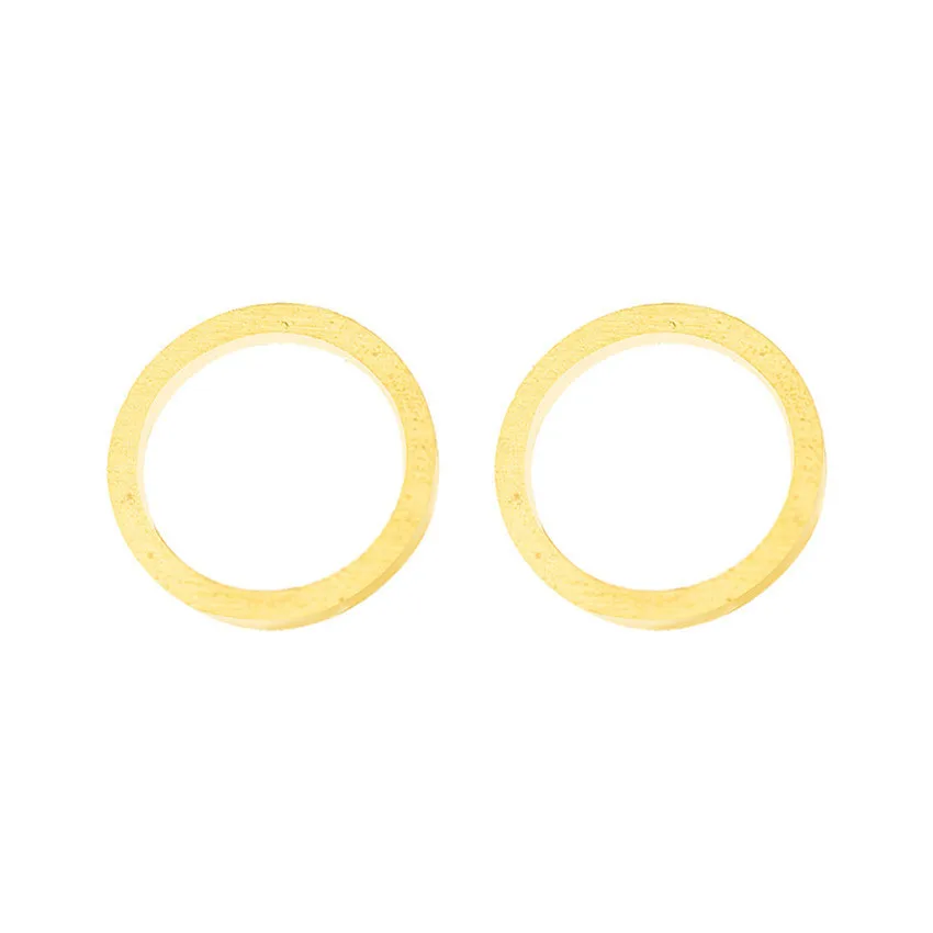 

Simple Style Woman Open Hollow Round Circle Shape Stud Earring Stainless Steel Geometric Jewelry Best Gift Minimalist Aros