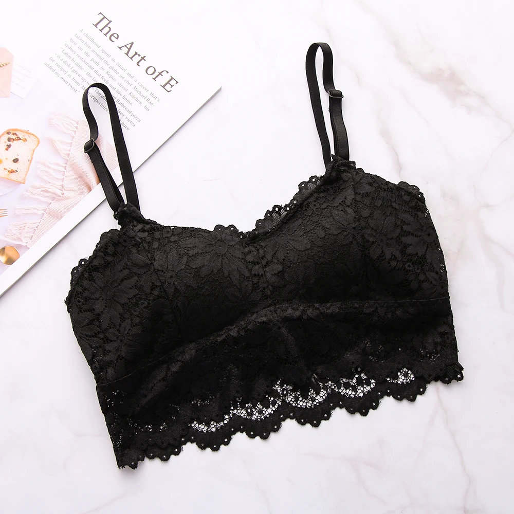 Привлекательный пикантный бюстгалтер Для женщин Lace Bralette бюстгальтер сексуальное женское белье нижнее белье Беспроводной бесшовный бюстгальтер на подкладках Ультра ремень мягкие бюстгальтеры для Для женщин леди