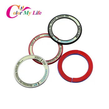 

Color My Life Luminous Car Ignition Key Ring Decoration Cover Trim Sticker for Ford New Fiesta MK7 2009 - 2016 Accessories