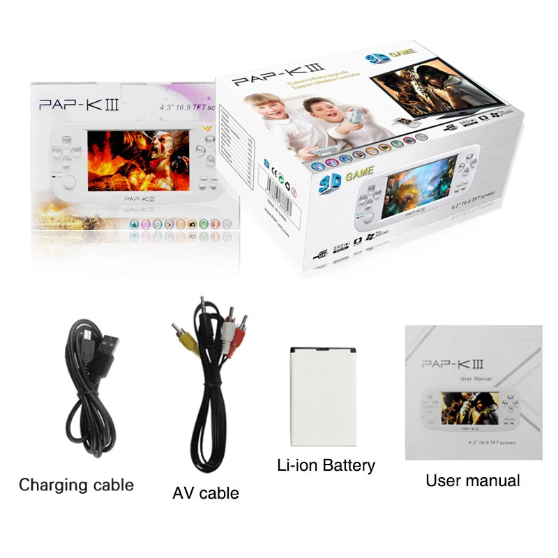 4 3 Inch Pap K3 K3iii Plus Video Game Console For Cp1 Gba Fc Neo Geo Portable 64 Bit Handheld Game Player Built In 3000 Games Handheld Game Players Aliexpress