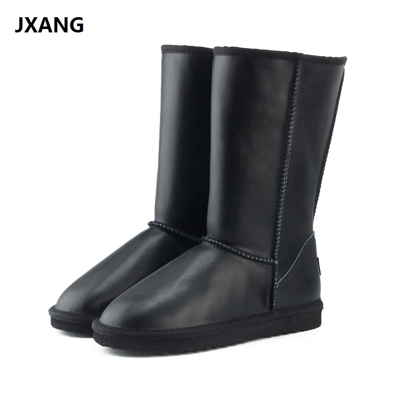 Achat JXANG 2018 NOUVEAU Femmes Chaussures Hiver Bottes Véritable peau de Vache En Cuir mode étanche casual femme neige bottes 6 couleur NOUS 3 13
