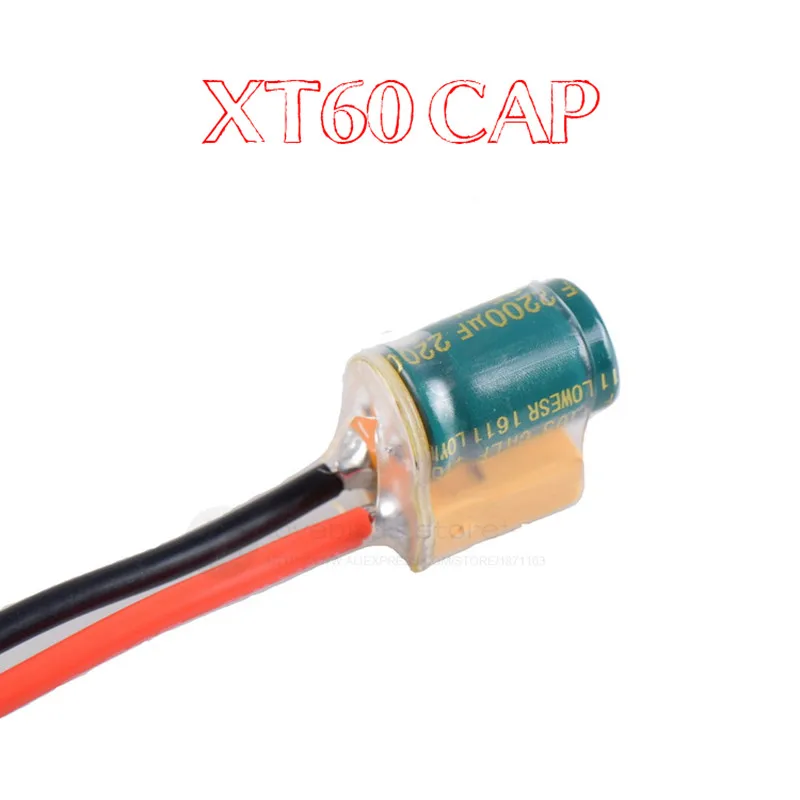 XT60-CAP XT60 Соединительный шнур питания с фильтром 2-6 S с 2200 мкФ 25 V конденсатор не сварные для DIY вид от первого лица мини гоночный drone quadcopter