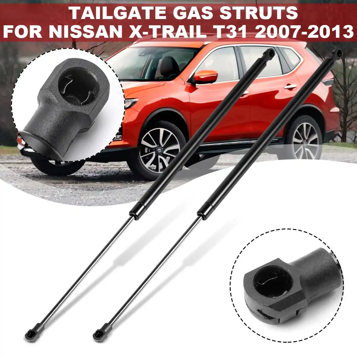 

2X Car Rear Trunk Tailgate Boot Gas Spring Shock Lift Struts Support Rod Arm Bar for Nissan X-Trail T31 2007 2008 2009 2010-2013