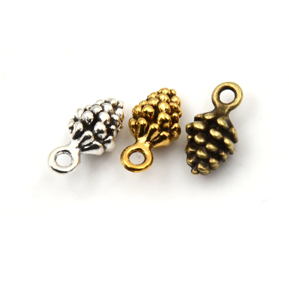 10 шт. античный кулон подходит для винтажного тибетского серебра DIY Подвески Pinecone